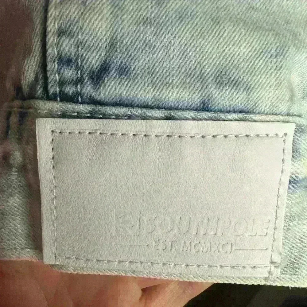 Southpole Denim Jacket Men's Size Medium Acid Wash Sherpa Lined Trucker 90s Y2K - Picture 3 of 9